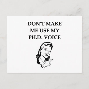 Carte Postale blague phd