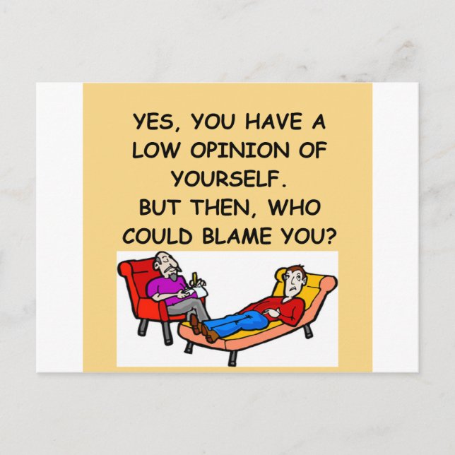 Carte Postale blague PSYCHology (Devant)