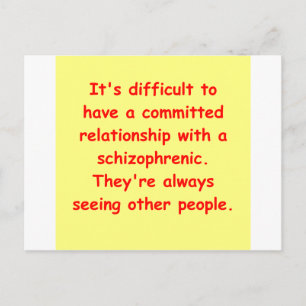 Carte Postale blague schizo