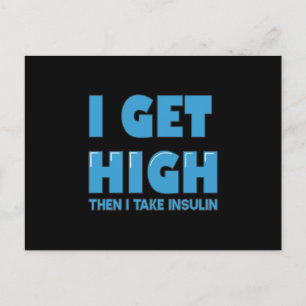 Carte Postale Blague sur le diabète sucré de sang