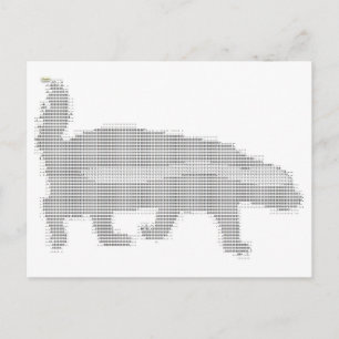 Carte Postale blaireau de miel ascii