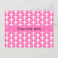 Blanc et roses indien Fleur de Lis Pattern