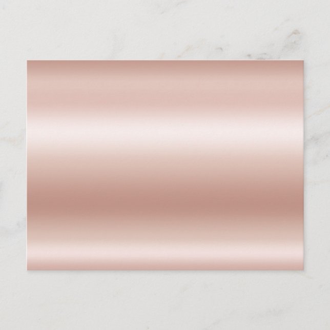 Carte Postale Blanc Pastel Rose Or Ombre Foil (Devant)