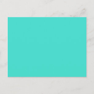 Carte Postale Blanc Turquoise couleur solide moderne