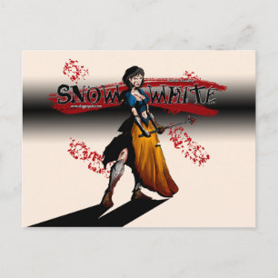 carte postale blanche de neige guerrière