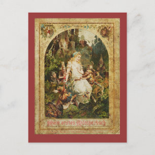 Carte Postale Blanche-Neige et sept nains