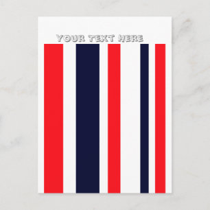 Carte Postale Blancs, Bleus Et Rouges