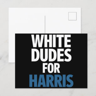 Carte Postale Blancs pour Harris Kamala Harris Élection 2024