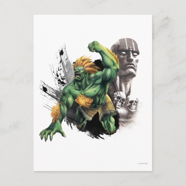 Carte Postale Blanka Vs. Dhalsim (Devant)