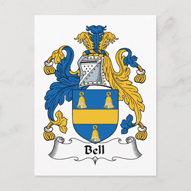 Carte Postale Blason de la famille Bell (Devant)