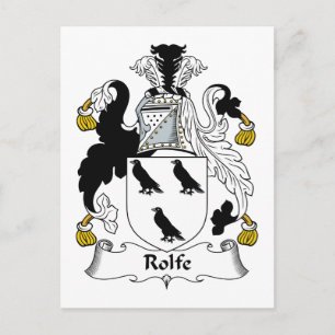 Carte Postale Blason de la famille Rolfe
