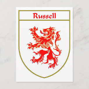Carte Postale Blason de la famille Russell
