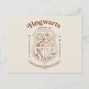Carte Postale Blason de l'école de sorcellerie et de magie HOGWA