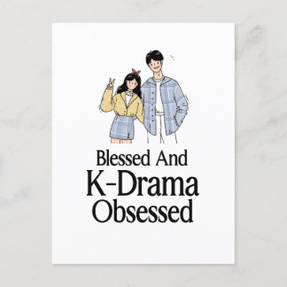 Carte Postale Blessed and K-Drama Obsessed
