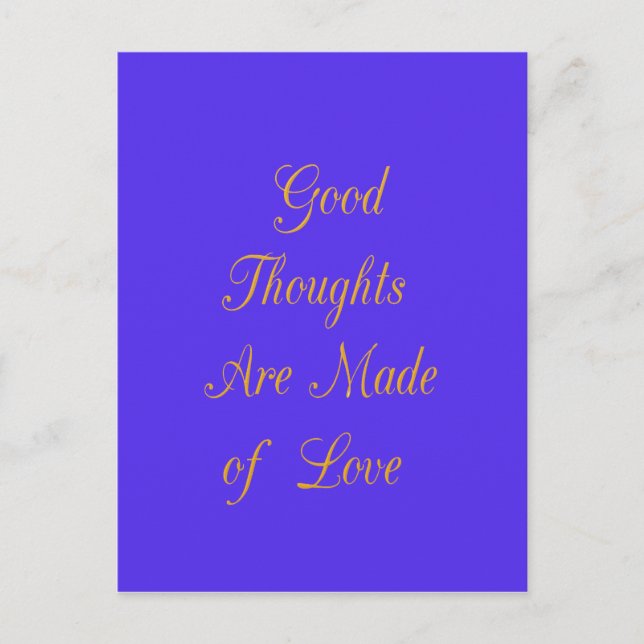 Carte Postale Blessful Reflections : Good Thghts of Love (Devant)