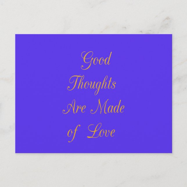 Carte Postale Blessful Reflections : Good Thghts of Love (Devant)