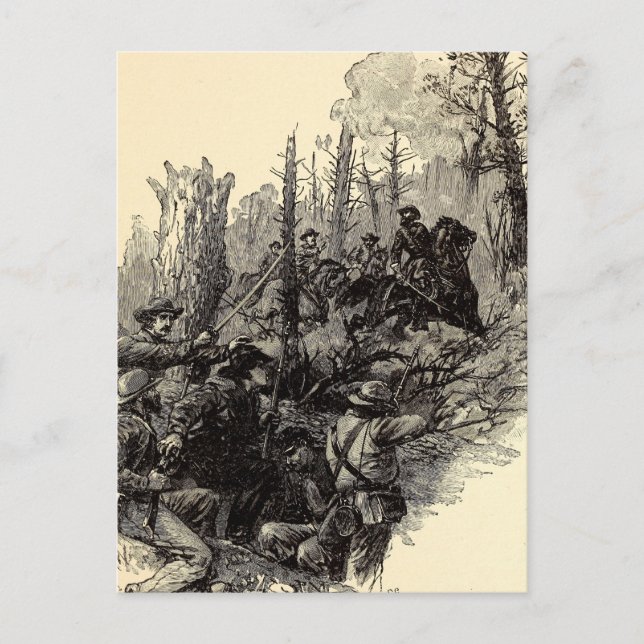 Carte Postale Blessure du général Longstreet (Devant)
