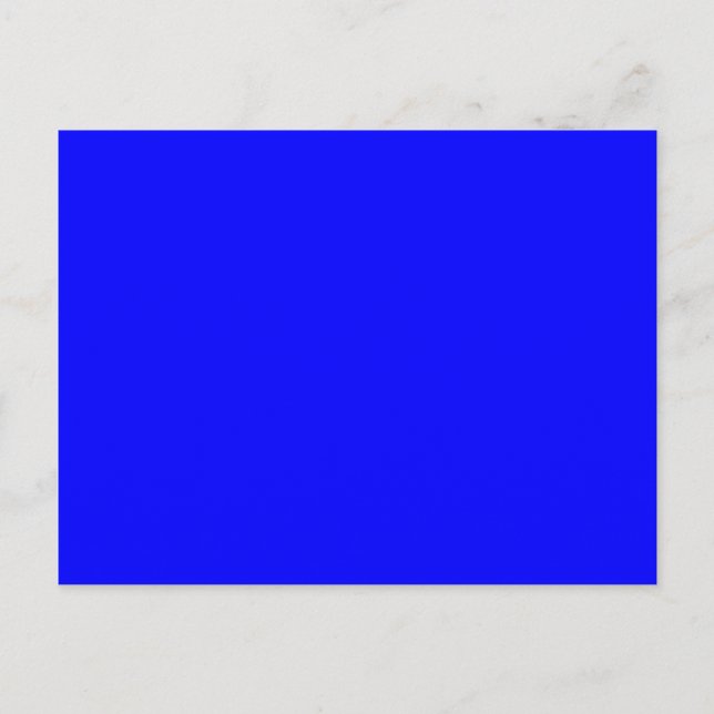 Carte Postale Bleu 0000FF uni (Devant)