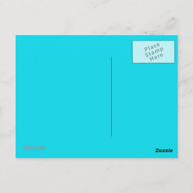 Carte postale bleu Aqua (Dos)