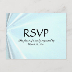 Carte postale Bleu Bébé RSVP avec choix alimentair