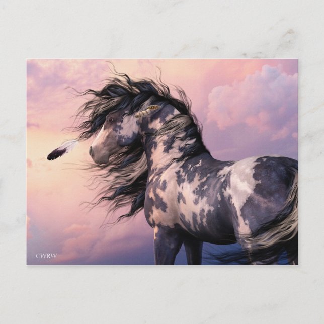 Carte postale bleu Cherokee (Devant)