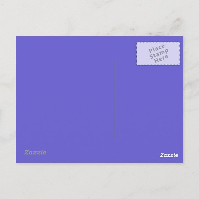 Carte postale bleu Cornflower (Dos)