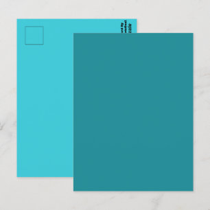 Carte Postale Bleu Cyan Sarcelle Turquoise Saison Printanière Co