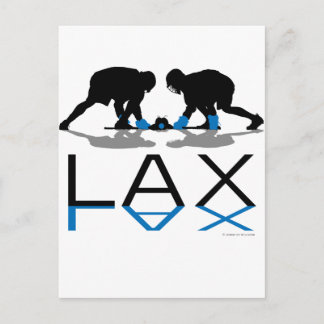 Carte Postale Bleu de LAX de garçons de lacrosse