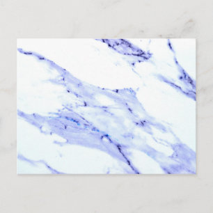 Carte Postale Bleu et Marbre blanc