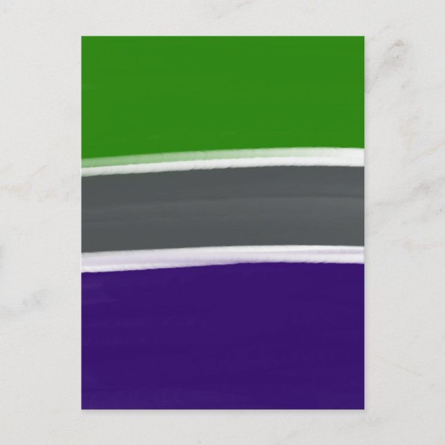 Carte Postale Bleu et vert, bloc de couleurs (Devant)