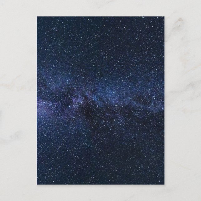 Carte Postale Bleu foncé Voie Lactée Universe Étoiles Motif (Devant)