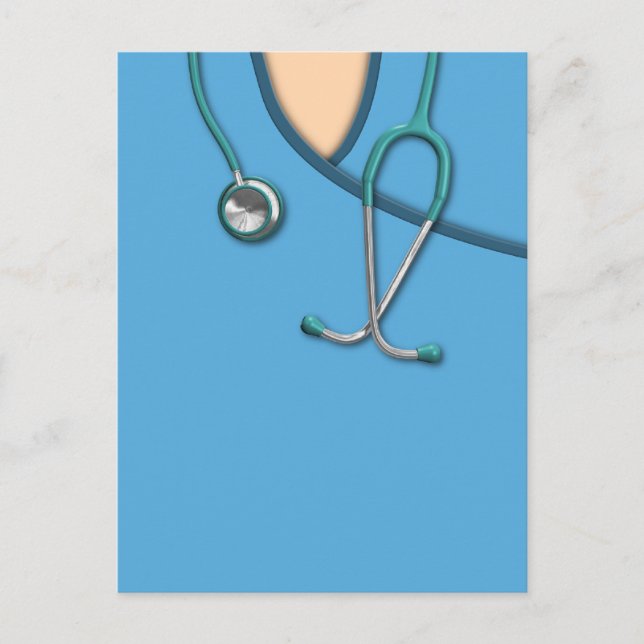 Carte Postale Bleu Médicale (Devant)