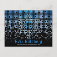 Bleu Noir Jeu Vidéo Joueur Bar Mitzvah Merci