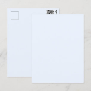 Carte Postale Bleu Pâle Blanc Pastel Uni