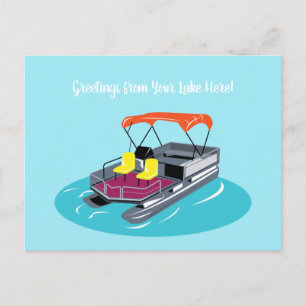 Carte postale Bleu Pontot Boat