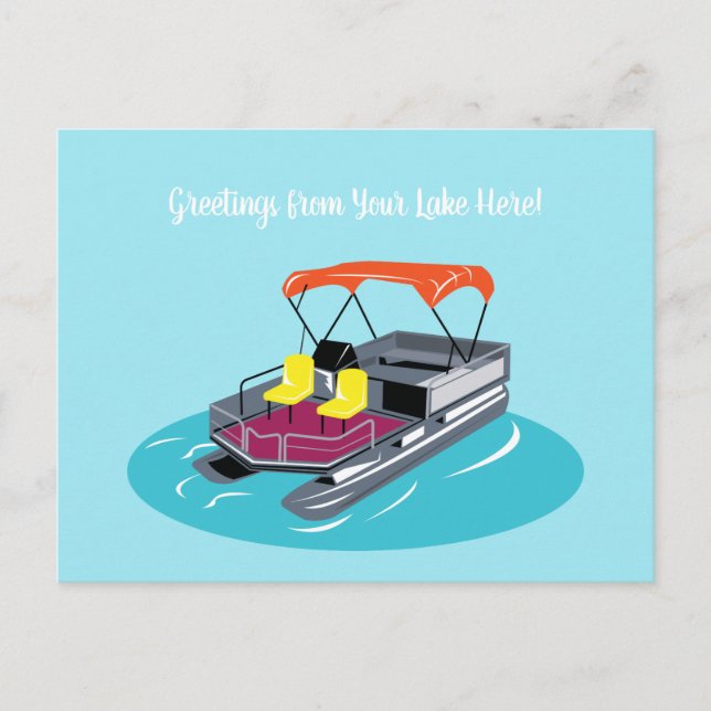 Carte postale Bleu Pontot Boat (Devant)