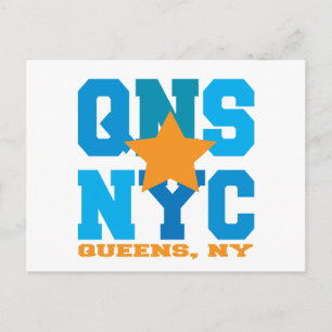 Carte postale bleu Queens, NY