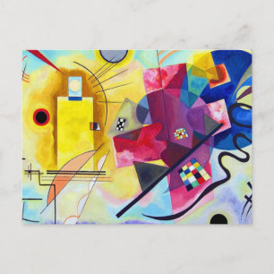 Carte Postale Bleu rouge jaune Wassily Kandinsky