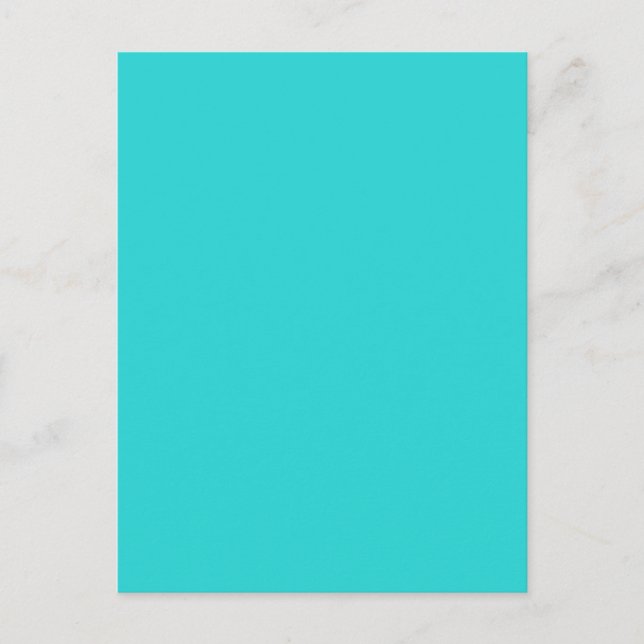 Carte Postale BLEU TURQUOISE (couleur solide) ~ (Devant)