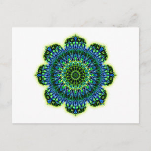 Carte Postale bleu vert mandala