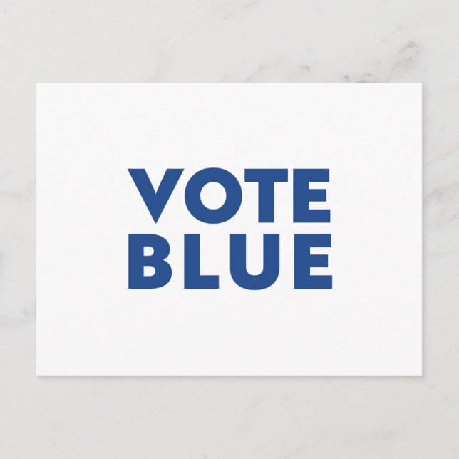 Carte Postale "bleu vote" bleu blanc (Devant)