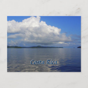 Carte postale bleue Costa Rica