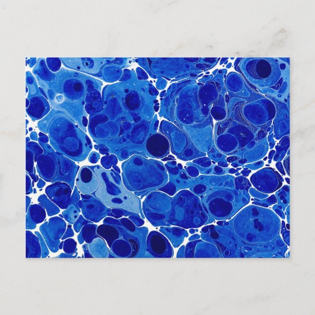 Carte postale bleue en marbre (Devant)