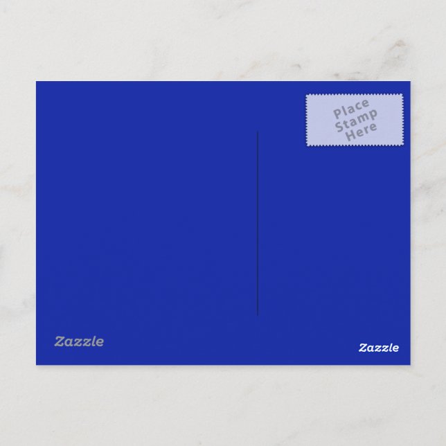 Carte postale bleue royale (Dos)