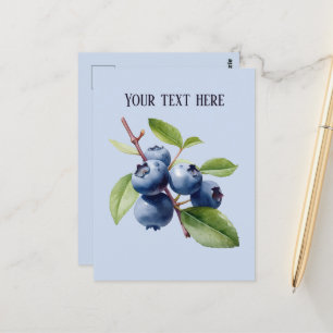 Carte Postale Bleuet mou ajouter le fruit du message