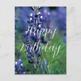 Carte Postale Bleusets Fleur de l'État du Texas Bleu Anniversair