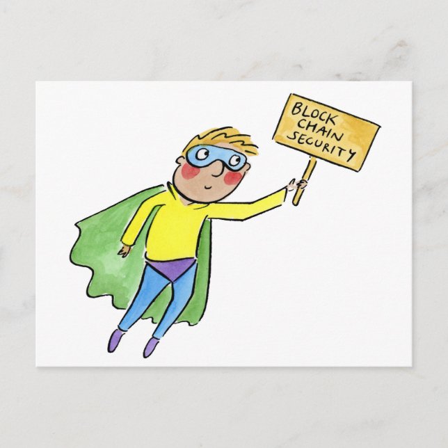 Carte Postale Block Chain Security (Devant)