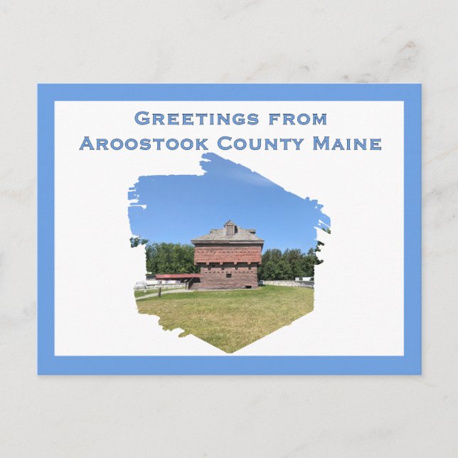 Carte Postale Blockhouse de guerre Aroostook du Maine au Fort Ke (Devant)