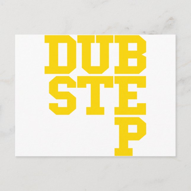 Carte Postale Blockletter Dubstep (or) (Devant)