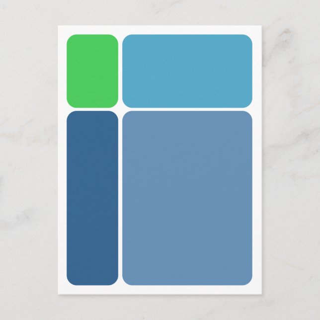 Carte Postale Blocks Abstract Design Postcard (Devant)